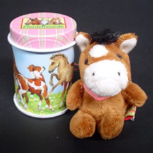 Horse Gift MINI PLUSH HORSE CHARM IN PRESENTATION TIN